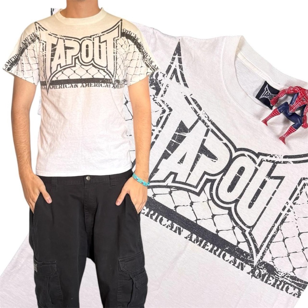 Vintage Y2K Tapout Graphic Tee Shirt